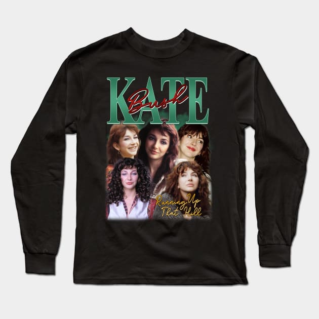 Vintage Kate Bush Retro 80s 90s Long Sleeve T-Shirt by Chea Shepherd